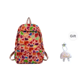 BRABOSTON Nylon Backpack Regular Unisex Strawberry/Heart