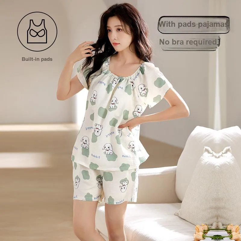 Top Melon Pajama Set Women's Image Color-1