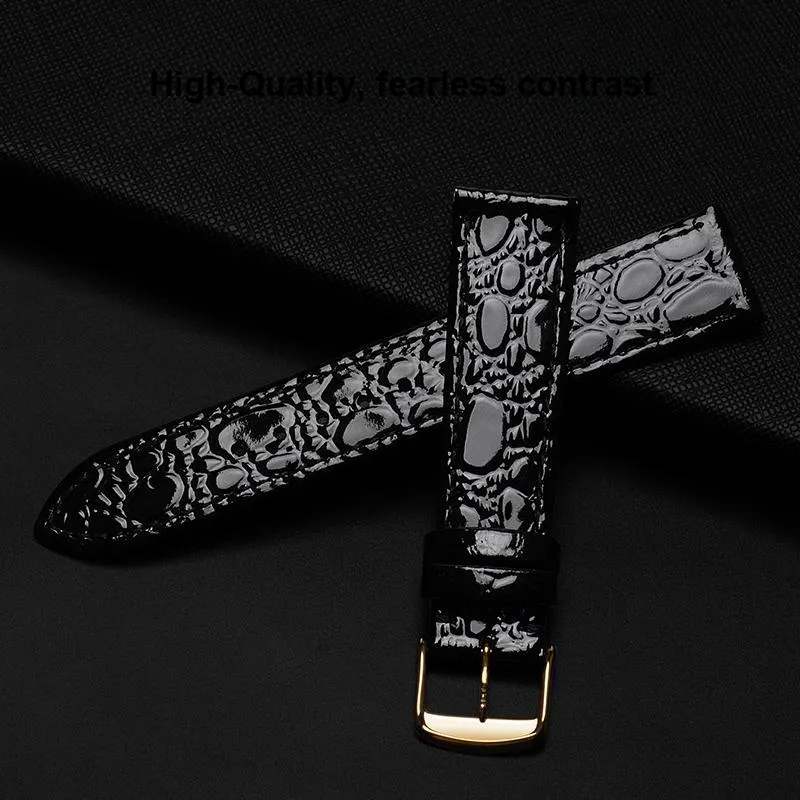 SOALFANEY Longines Compatibility Watch Band 12/18/20MM Genuine Leather Material-5