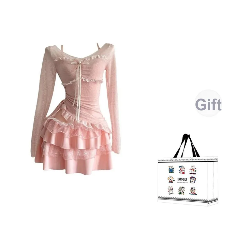 BDGU Long Sleeved Dress Women's Pink