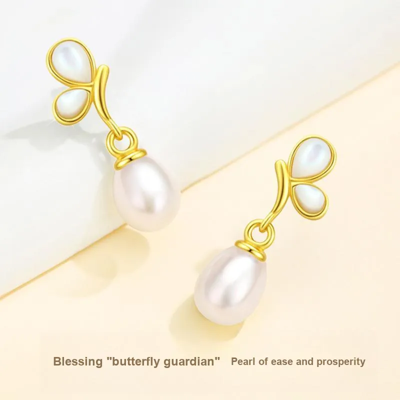 Central Fashion Pearl Earrings Women's-6