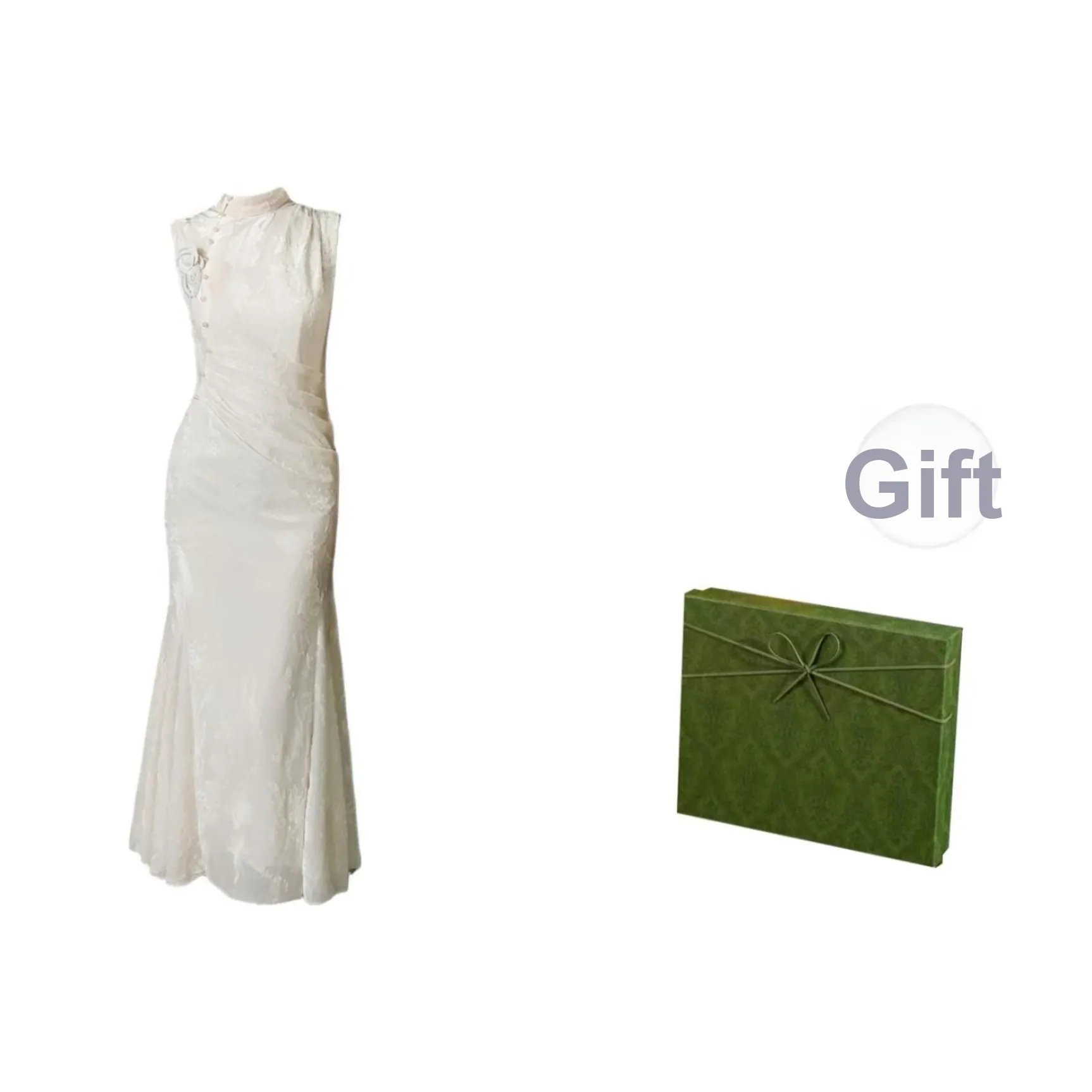 DITB Экрю Женские Ципао