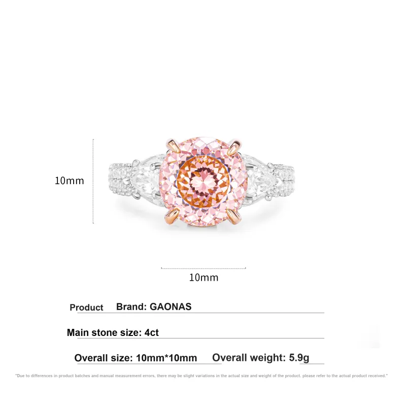 GAONAS 925 Silver Cubic Zirconia Rings Women's-5