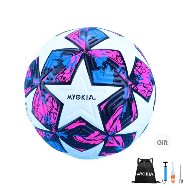 MYOKIA Size 5 Soccer Hand Stitched Soccer Ball Unisex-2
