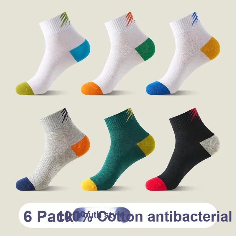H YXIANG Mid Calf Socks Unisex 6 Pack-1
