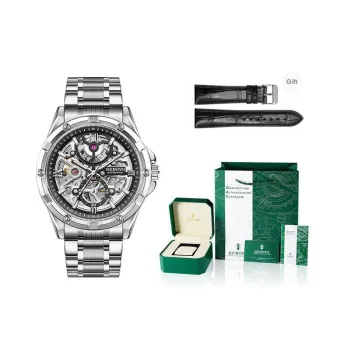 RENOVO Explorer Collection Automatic Mechanical Movement Watch Unisex Cut Out Dial