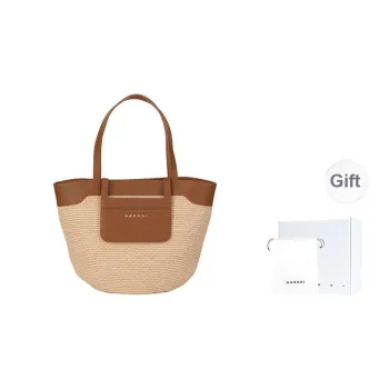Karkki Top Grain Cow Leather Woven Capacity Women's Handbag Shoulder Bag Large Size Women's