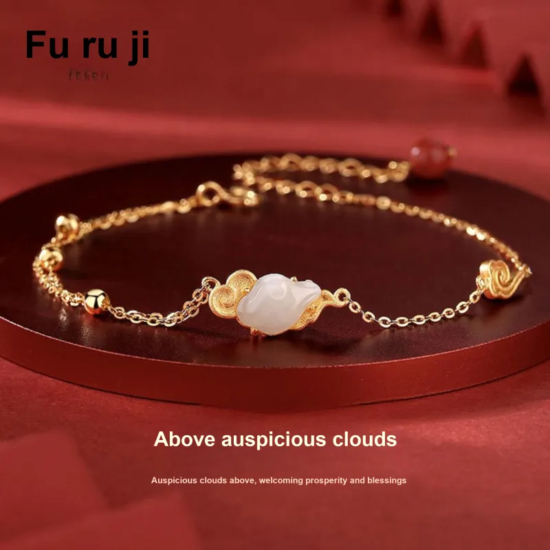 Fu Ru Ji Bracelets White Jade Women's-3