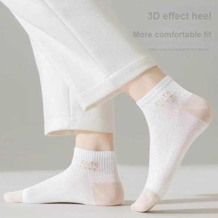 H-YXIANG Ankle Socks Women's 6 Pack White-3