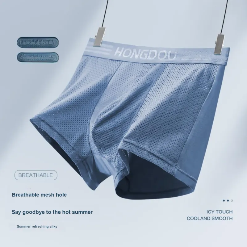 Red Bean Underpants Men's 4 Pack Light Gray/Mocha/Smoke Gray/Dusty Blue-4