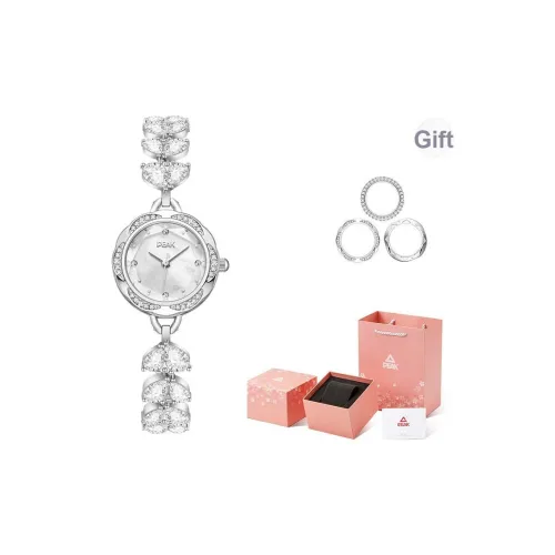 PEAK Stunning Collection Кварцевый механизм Сплав Ремешок Часы Женские Белый Циферблат