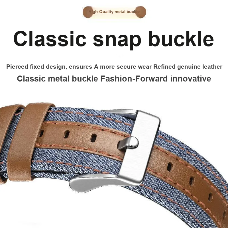 Vobafe Huawei Compatibility Watch Band Genuine Leather Material-4
