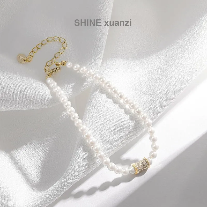 SHINE Shell Pearl, Copper, Zircon Bracelets Women's-1