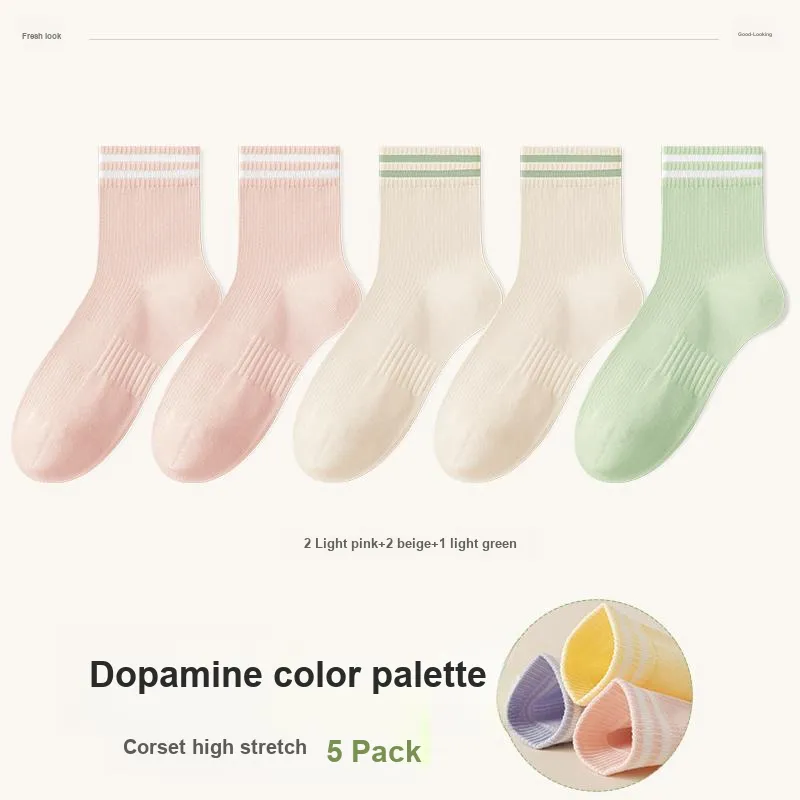 7 SEVFUN Mid Calf Socks Women's Combo Set-5
