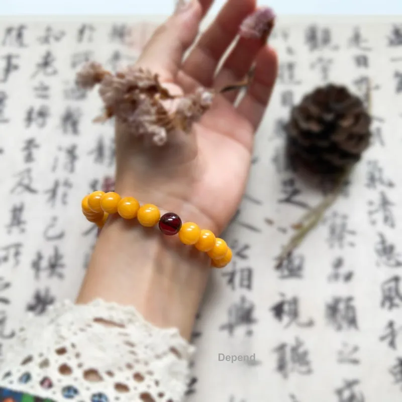 Abby's Wonderland Blood Amber Jade Bracelets Unisex-3