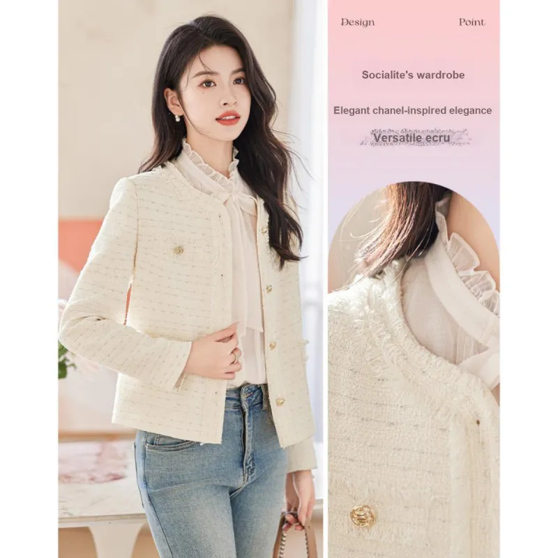 Like The Age Of Water Cropped Coat Women's Ecru-1