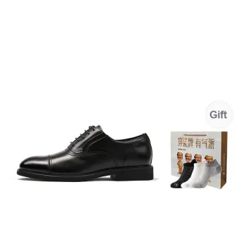 SEVEN Dress Shoes Men Low Top Black