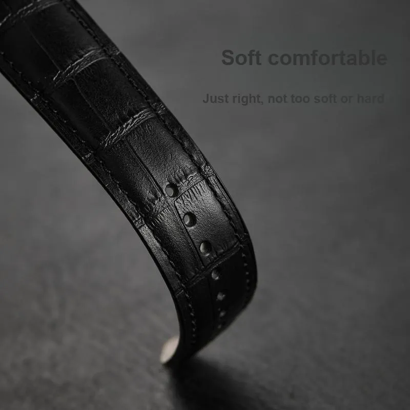 IStrap Omega Compatibility Watch Band 16/18/19/20/21/22mm Cowhide Leather Material-10