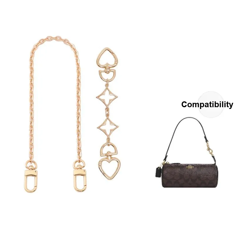 Gloya Metal Bag Accessory Women's White/Gold Tone-29