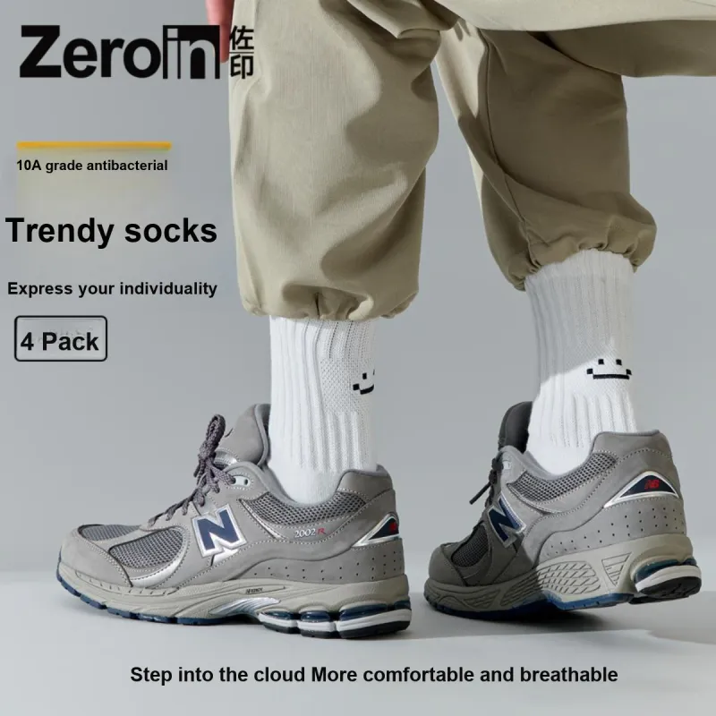 ZEROIN Mid Calf Socks Unisex 4 Pack-53