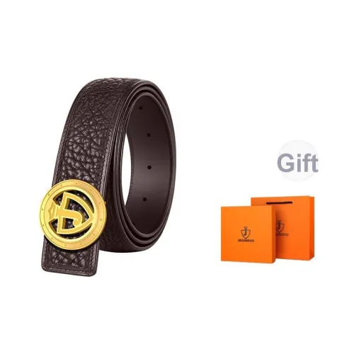 Jaylen Oos Wild Коровья кожа Текстурированная верхняя коровья кожа Нержавеющая сталь Без рисунка Застежка Кожаные ремни Мужской 3,8 см