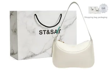 ST&SAT Genuine Leather Shoulder Bag Handbag Small Square Bag Large Size Women's Multicolor