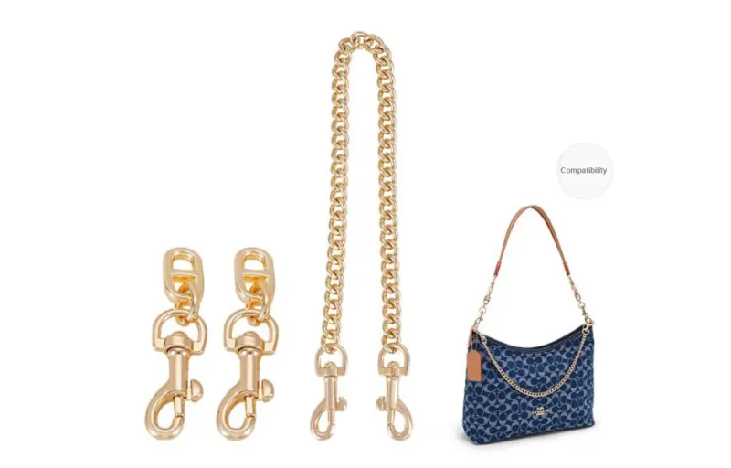 Lan Bao Fan Alloy, Metal, Chain, DuPont Paper Liner Bag Accessory Unisex Gold-45
