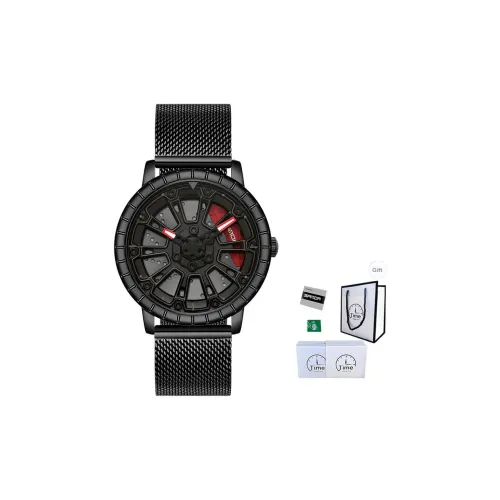 Sanda Кварцевый механизм сплав ремешок мужские часы циферблат с открытым механизмом