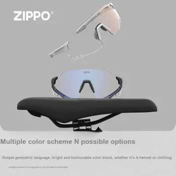 ZIPPO TR90 Irregular Shape Sunglasses Unisex Sea Night Black