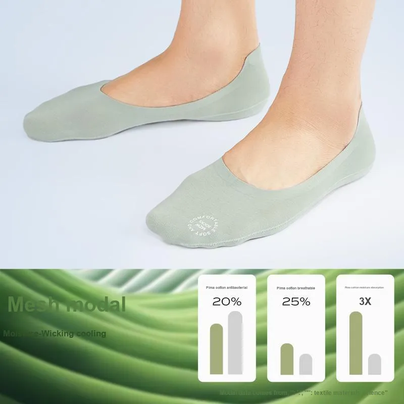 B&C.Room SS24 No Show Socks Spring Summer Men's 5 Pack-7