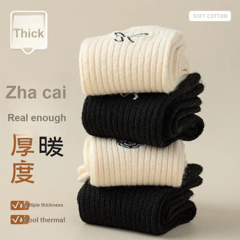 JIAZINI Mid Calf Socks Women's Combo Set-16