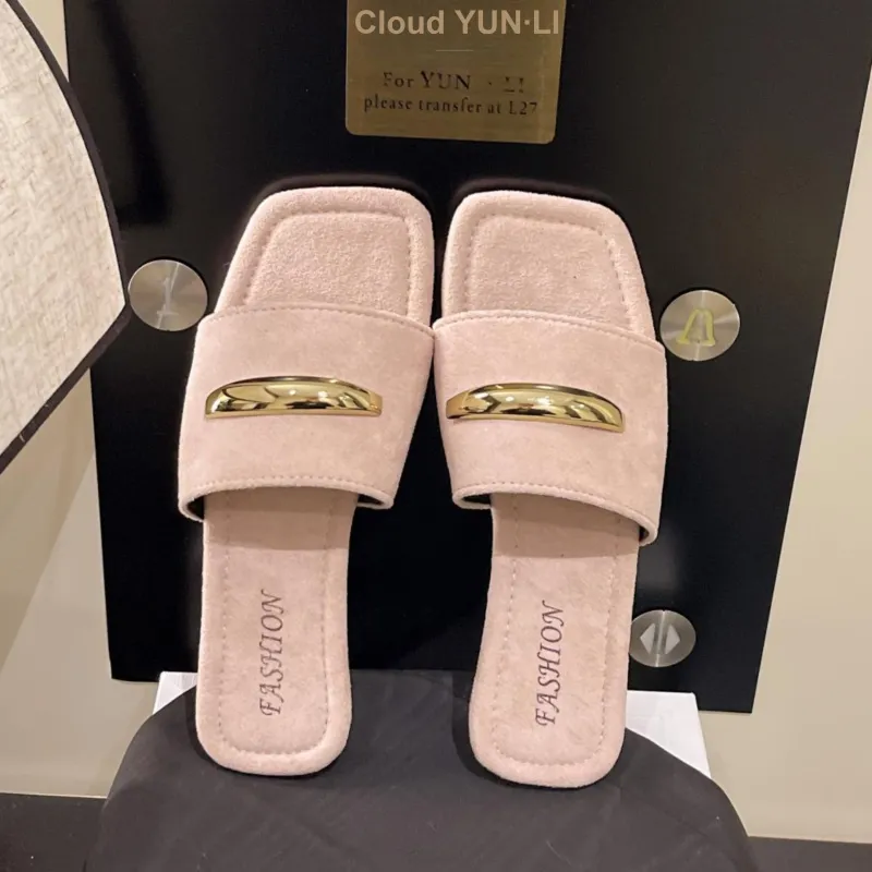 Puppytown Rubber Sole Metal Slip Resistant Abrasion Resistant Slide Slippers Women's-6