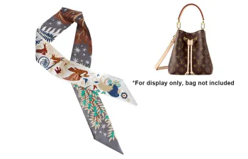 Ingenuity Handmade Bag Straps Double-Sided Print Silk Scarf