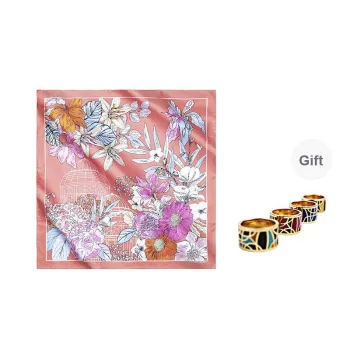 MARJAKURKI Silk Large Scarf Women's