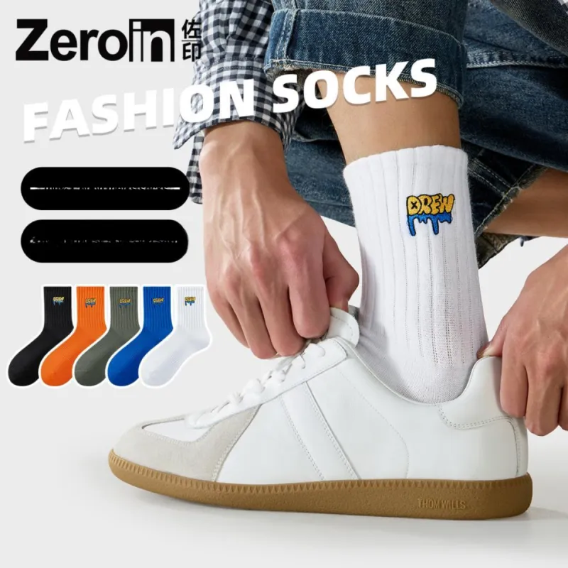 ZEROIN Mid Calf Socks Unisex 4 Pack-37