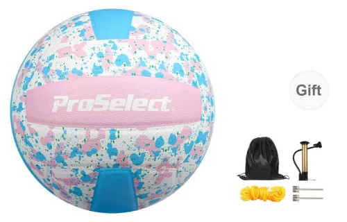 ProSelect PU Size 5 Ball Volleyball Unisex Pink Blue