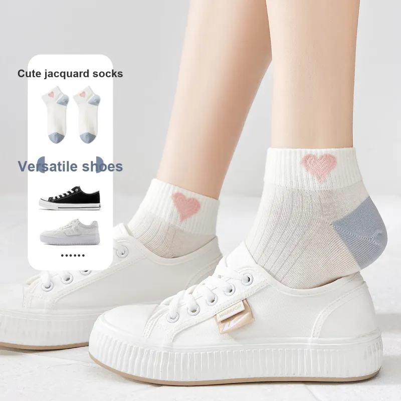 MIIOW Mid Calf Socks Women's 6 Pack Ivory-6