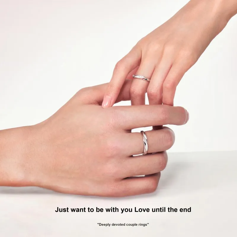 ZHENJIUJIU Silver 925 Ring Of Love Confession Unisex-5