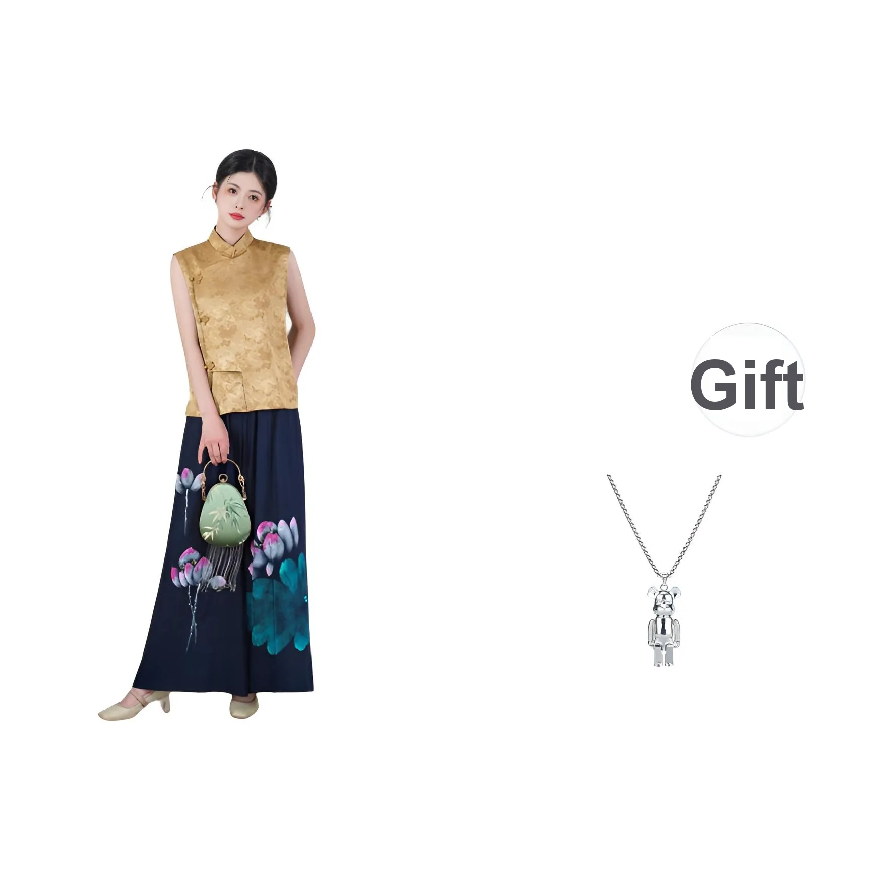 TUCANO Желтый топ + HAND DRAWN Брюки Мужские костюмы в стиле Тан