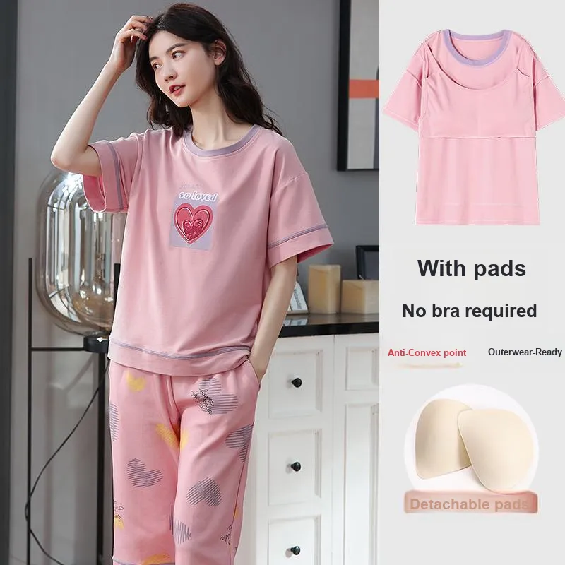 FENTENGCARE Pajama Set Women's Peach-2