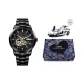 Black Dial Silver Steel Band