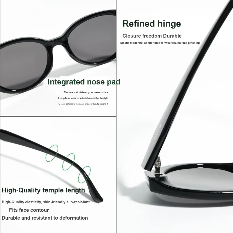Conant Plate Frame Cat Eye Sunglasses Unisex-2