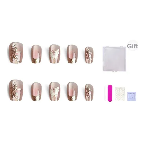 ORANOT Позолоченный Бабочка Ручной High END Бабочка Ромб Съемный Кошачий глаз Millionaire Feel False Nail