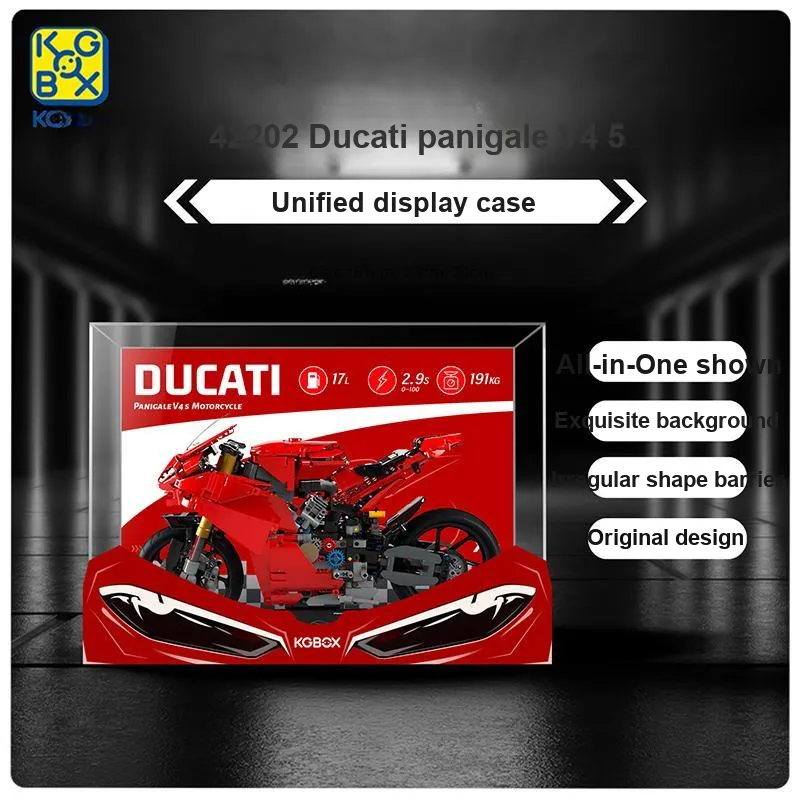 KGBOX Used For Building Block 42202 Ducati Panigale V4S Motorcycle Model Accessories-3