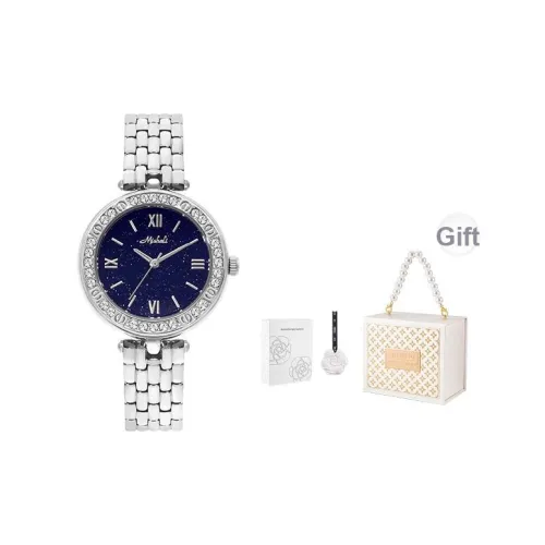 MISHALI Gypsophila Collection Кварцевый механизм Стальной ремешок Часы Женские часы Синий циферблат