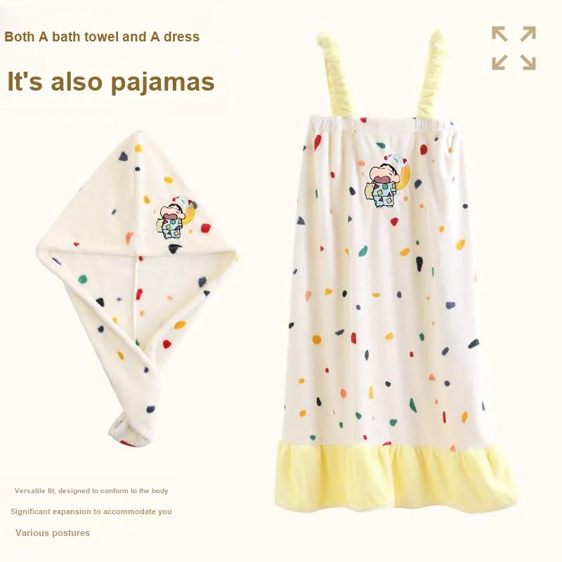 SHIJINGHUI x Crayon Shinchan Practical Towel Bath Towel Three Piece Set-2