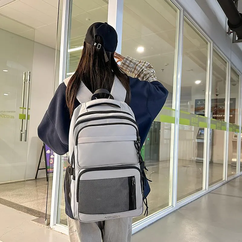 GOBLIN SHARKS 1759 Nylon Backpack Regular Unisex White/Black/Gray/Red-17