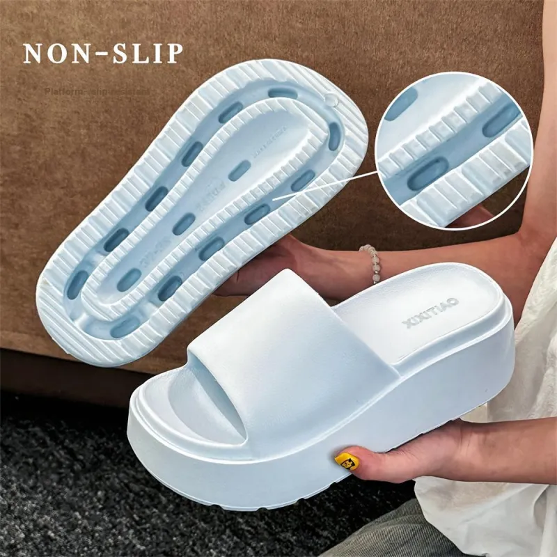 Thin Strips Slippers Women's, White-16