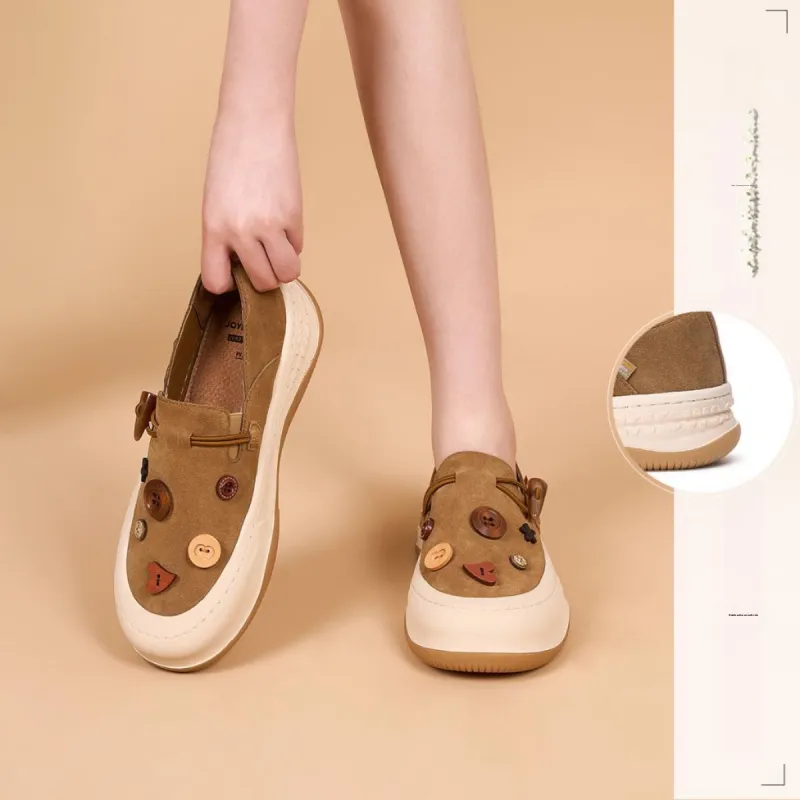 Joy&Mario Loafers Women's Camel/Black/Gray-6