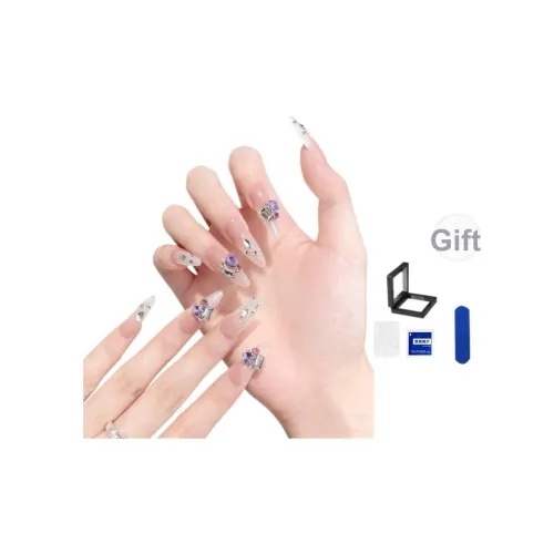 XNTX Фиолетовый Туманный Цветная глазурь False Nail Средний LADDER Прохладный Color Series Jump Цвет Coquette